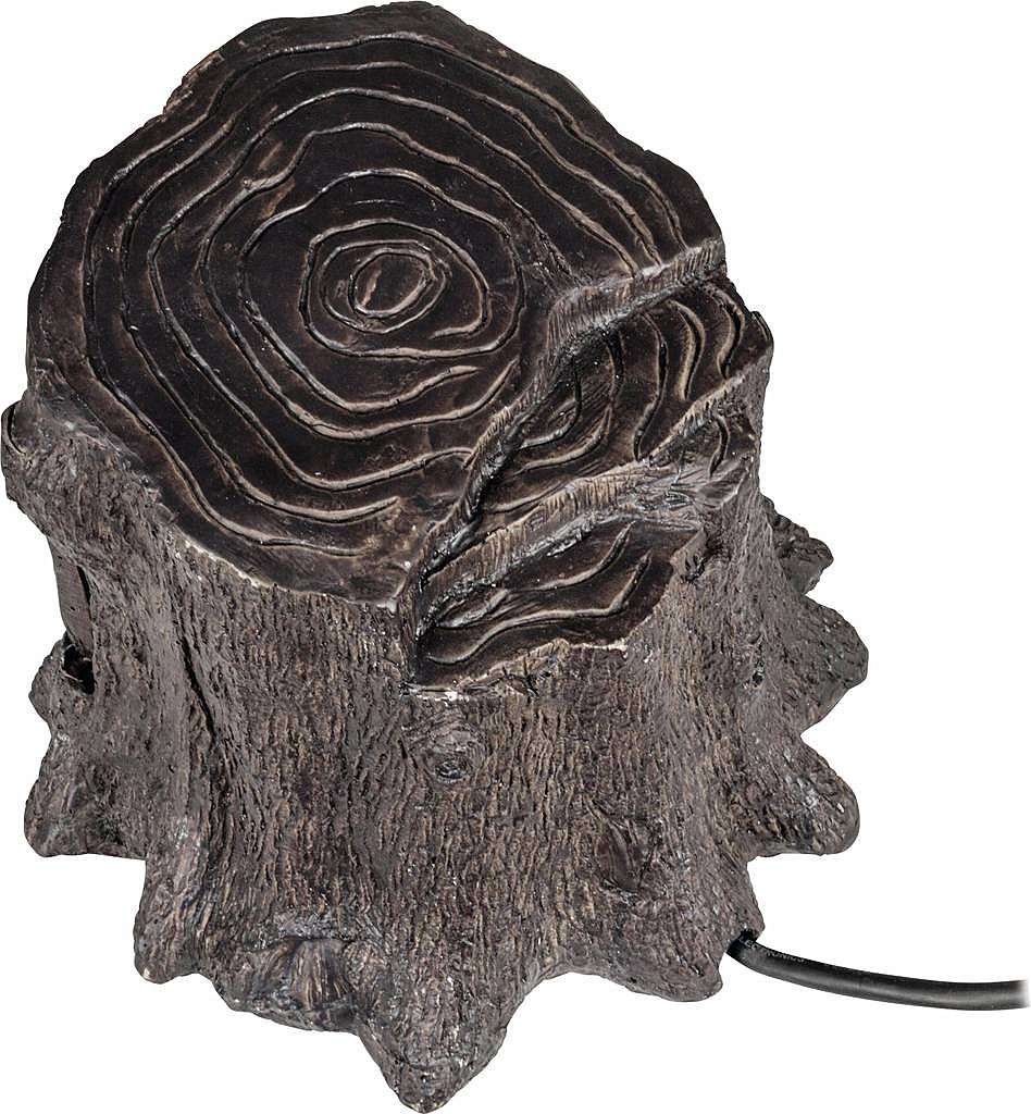 B-Ware Heitronic 37500 Gartensteckdose 4fach Ip44 Polyresin Steckdose Kunststoff Braun