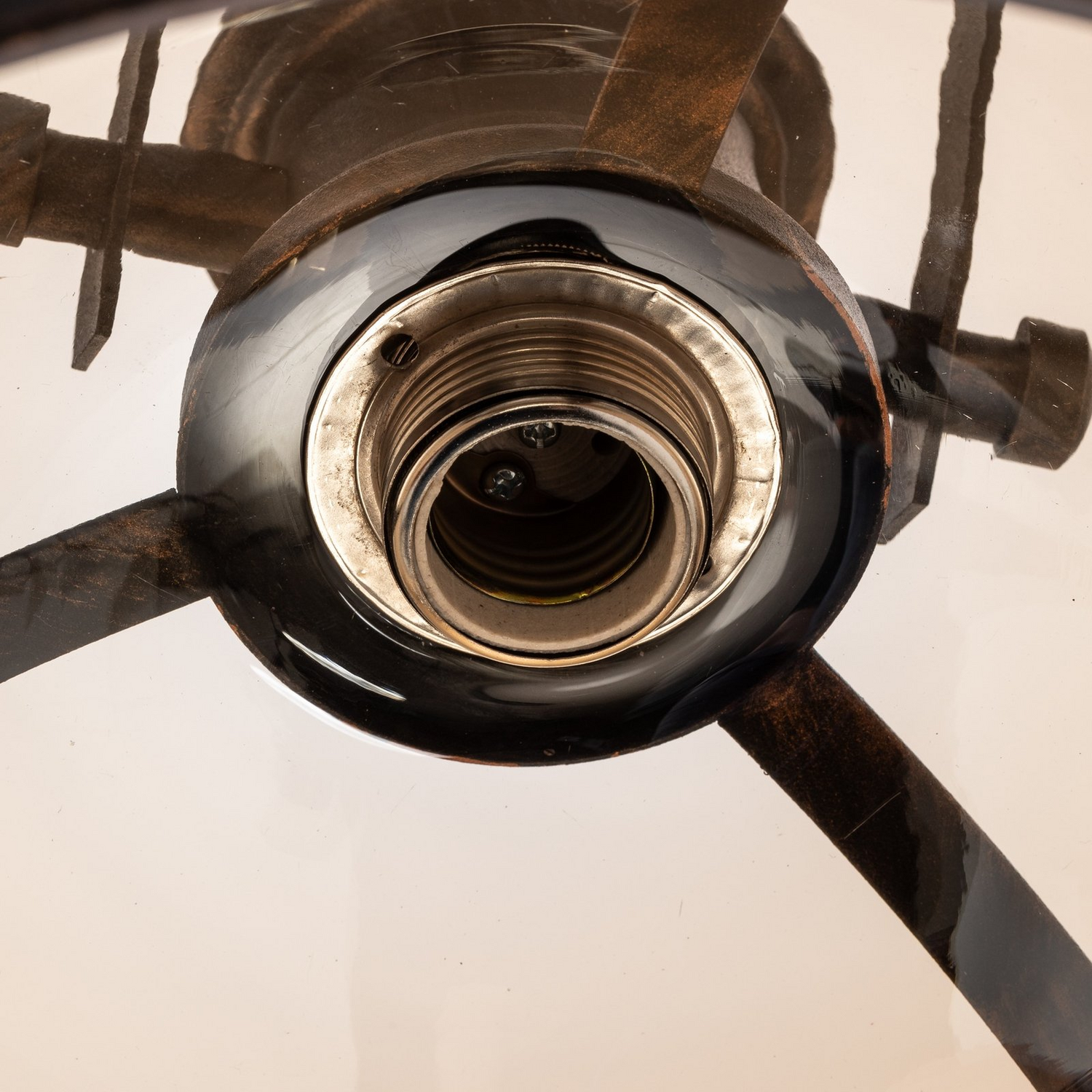 Avonni Hängelampe Av 5063 1 Bsy Hängeleuchte Leuchte Glasschirm Kupfer Schwarz B-Ware - 8698957181099