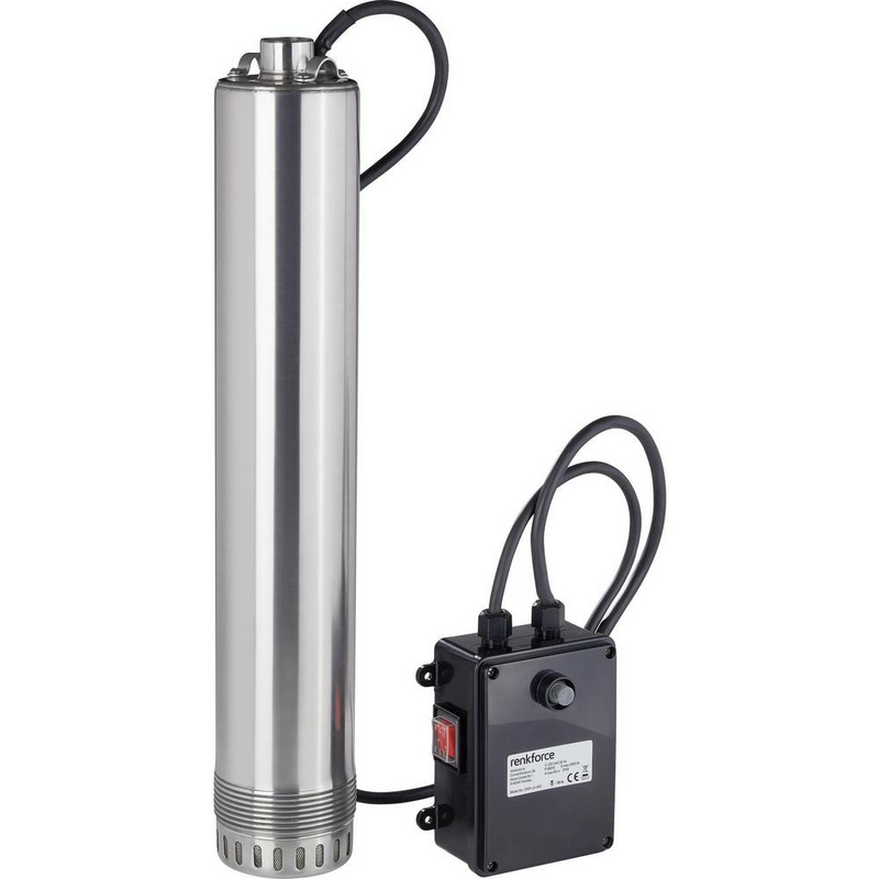 Renkforce Tiefbrunnenpumpe Wasserpumpe Pumpe 4500 L/H Seil 60 M 900 W B-Ware