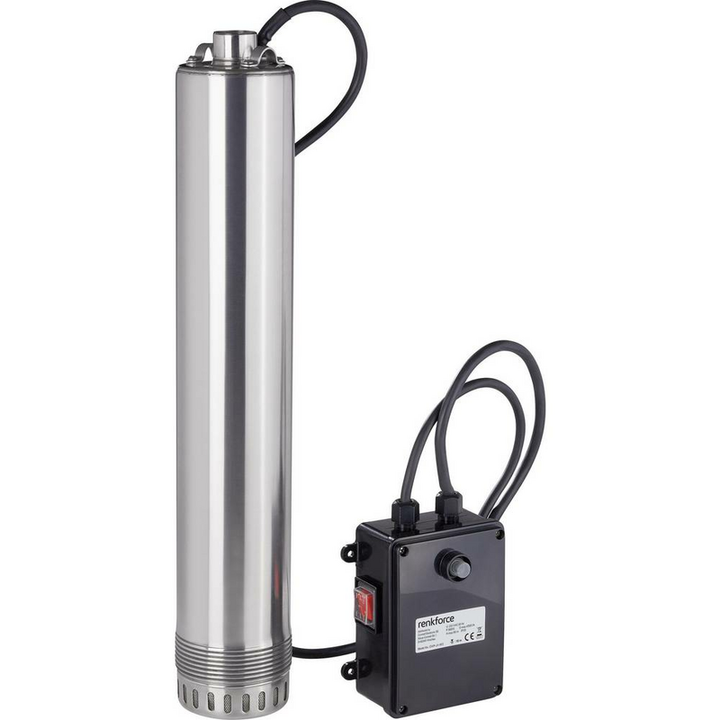 Renkforce Tiefbrunnenpumpe Wasserpumpe Pumpe 4500 L/H Seil 60 M 900 W B-Ware