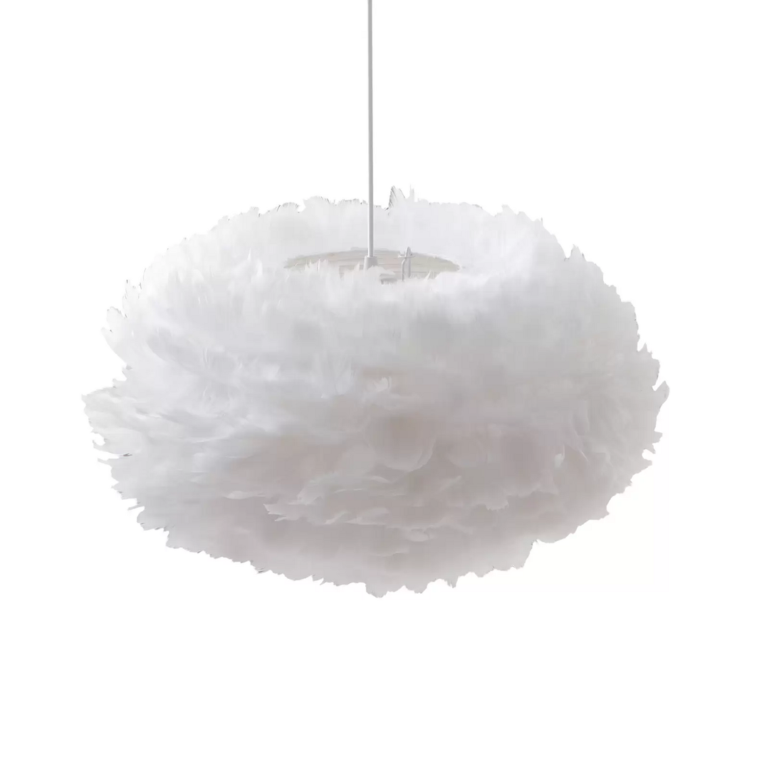 Lindby Hängeleuchte Heven, ø 50 Cm Weiß Kunststoff E27 Deckenlampe Lampe Leuchte B-Ware