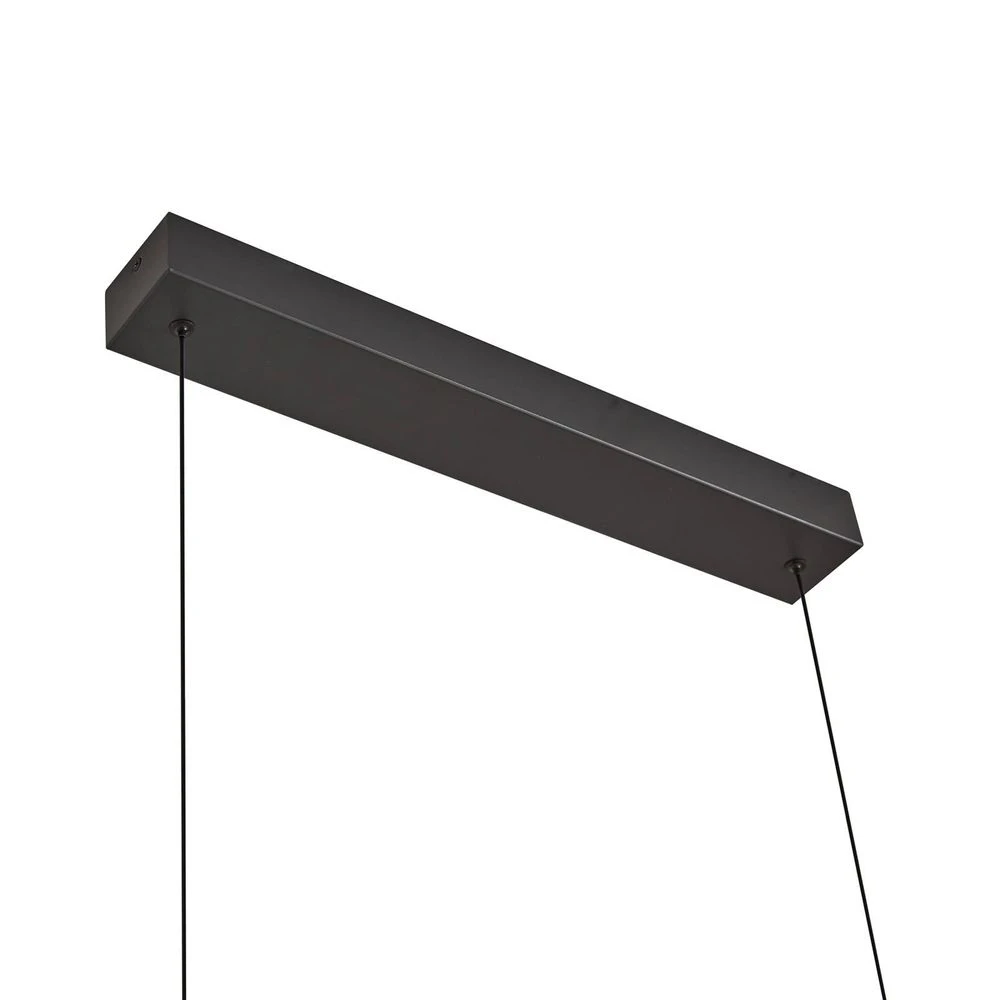 Lucande LED Hängeleuchte Madu Hängelampe Leuchte LED schwarz Metall 92,5 cm lang