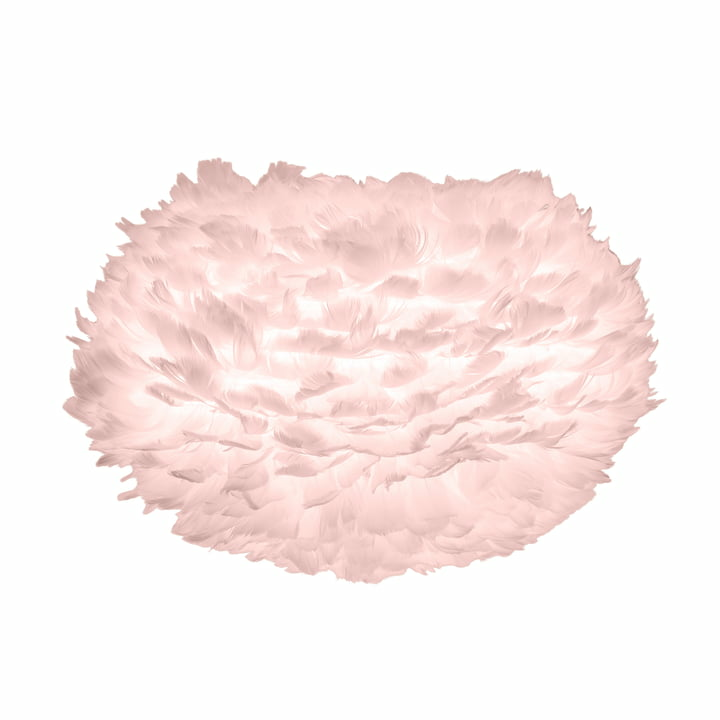 Abat-jour sphérique Umage Eos rose moyen, plumes, 30 x 45 cm, rose, qualité B