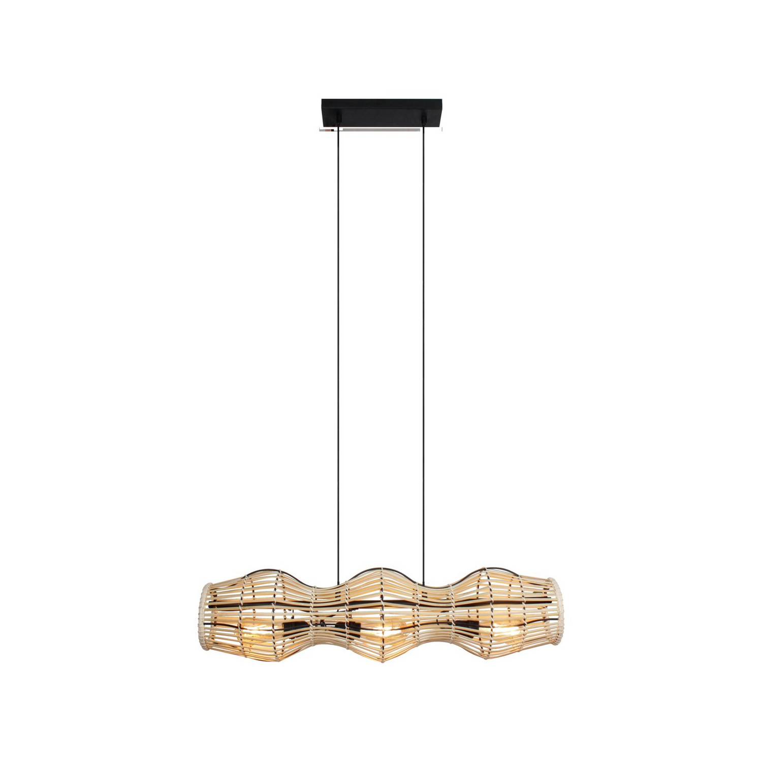 Eco Light Hängeleuchte Bamboo Hängelampe Deckenlampe Lampe Led Natur 3 Flammig   B-Ware - 4250294322913