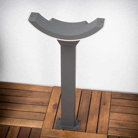 Lampe de jardin LED Lucande, demi-poteau, éclairage décoratif, balise lumineuse