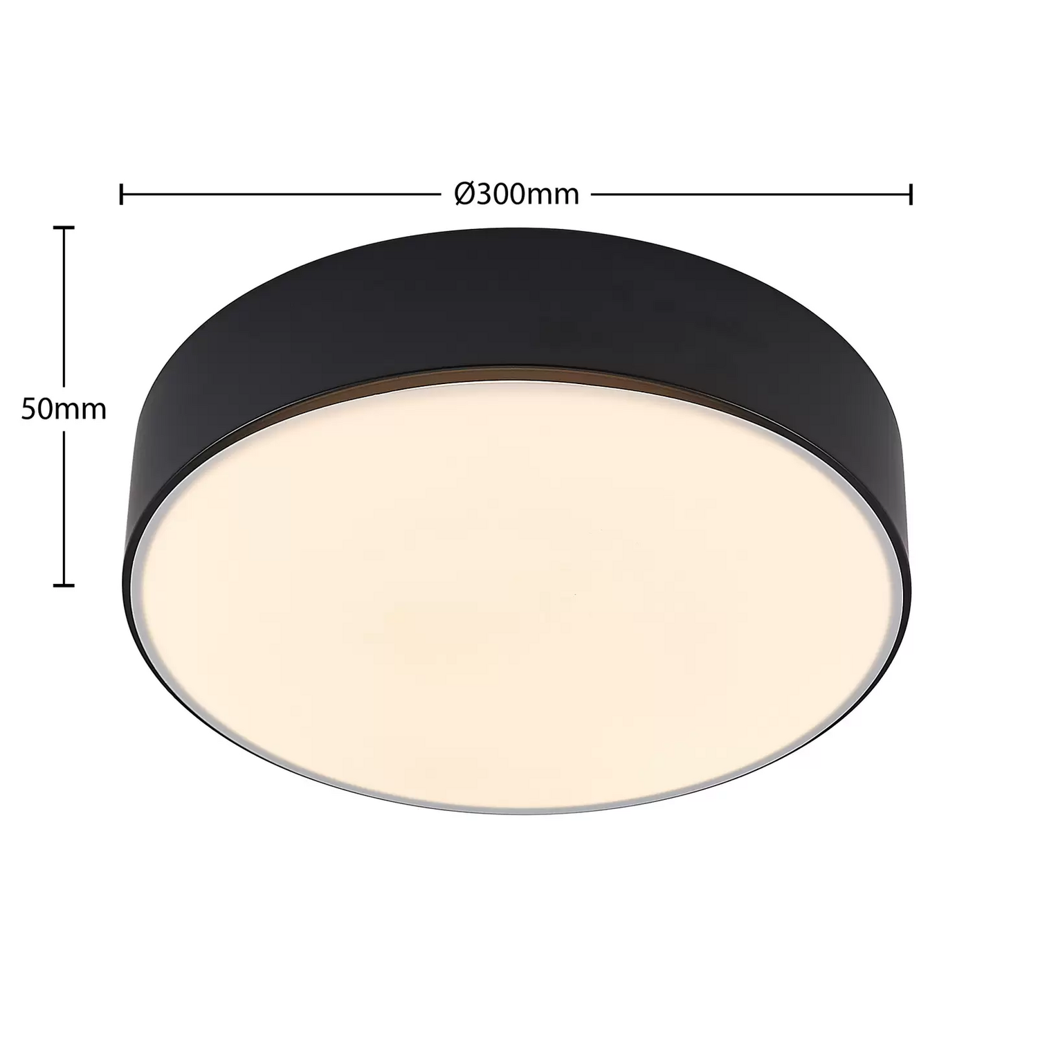 B-Ware Lindby Simera Led Deckenleuchte Deckenlampe Deckenlicht Leuchte Led 30cm Schwarz