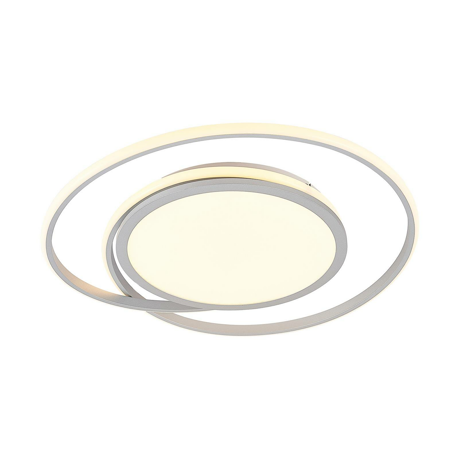 B-Ware Lucande Deckenlampe Deckenleuchte Led Silber Noud Eisen Aluminium Kunststoff 333
