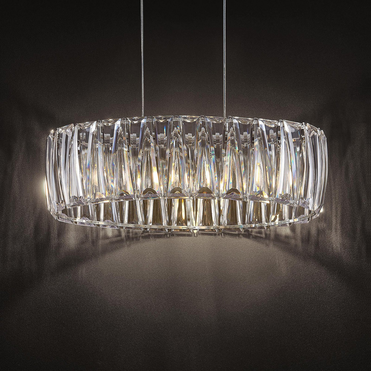 Suspension Lindby Sofia de catégorie B, plafonnier, luminaire décoratif suspendu avec abat-jour ovale en acrylique 19 