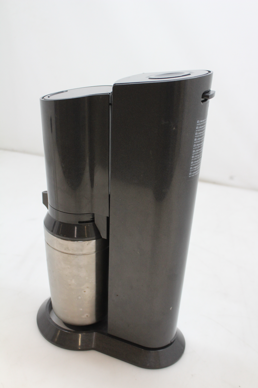 SodaStream Crystal 2 schwarz Wassersprudler 3 Glaskaraffen Zylinder DEFEKTWARE