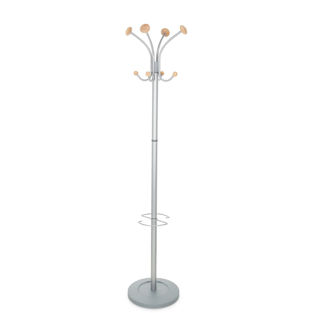 hjh OFFICE Garderobenständer Kleiderständer silber Stahl Garderobe772 - 4251084696641