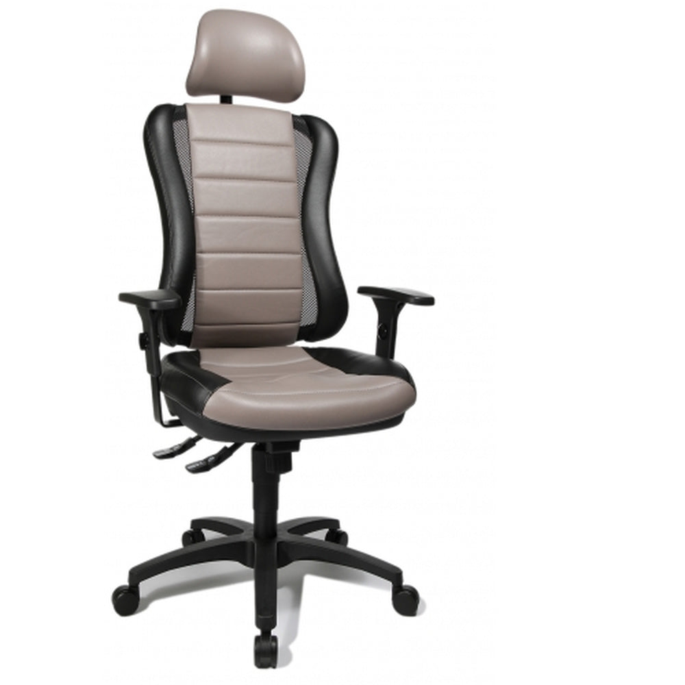 TOPSTAR Bürostuhl HEAD POINT RS ergonomisch grau mit Armlehnen und Rollen 110kg - 4014296274041