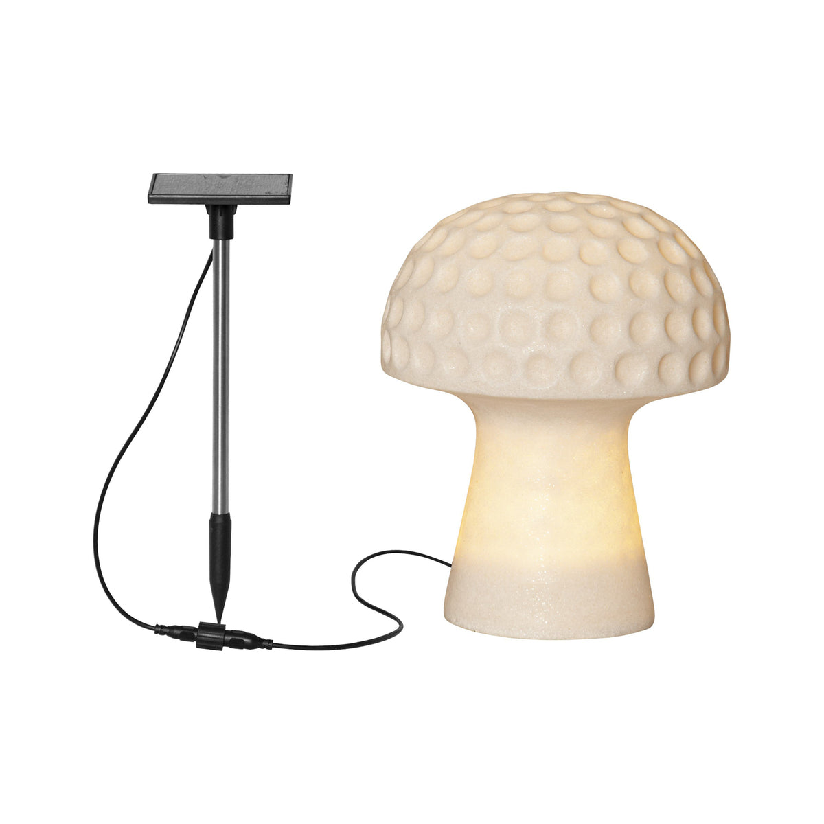 Solarleuchte Gartenlampe LED Sandy Pilzform weiß Polystone Außenleuchte - 7391482068897