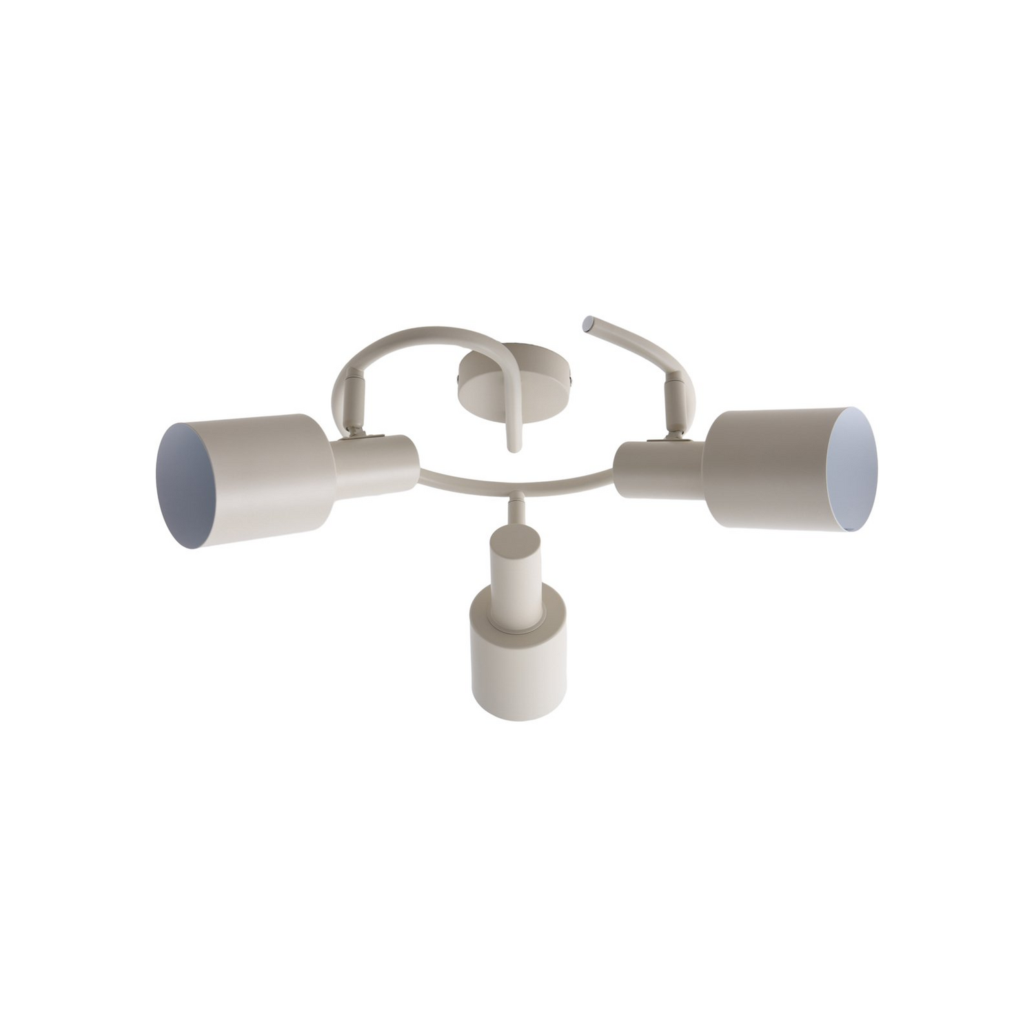 Spot de plafond Lindby Ovelia en fer beige, lampe de plafond, ampoule E27, produit de seconde main.