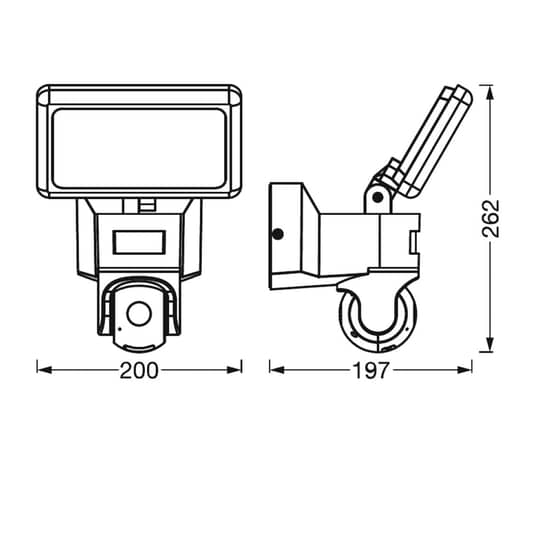 B-Ware Ledvance Smart+ Led Außenwandleuchte Leuchte Wi Fi Wandleuchte Strahler Kamera