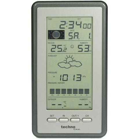 Techno Line WS 9040 IT Funk Wetterstation digital Luftfeuchtigkeit Funk-Uhr