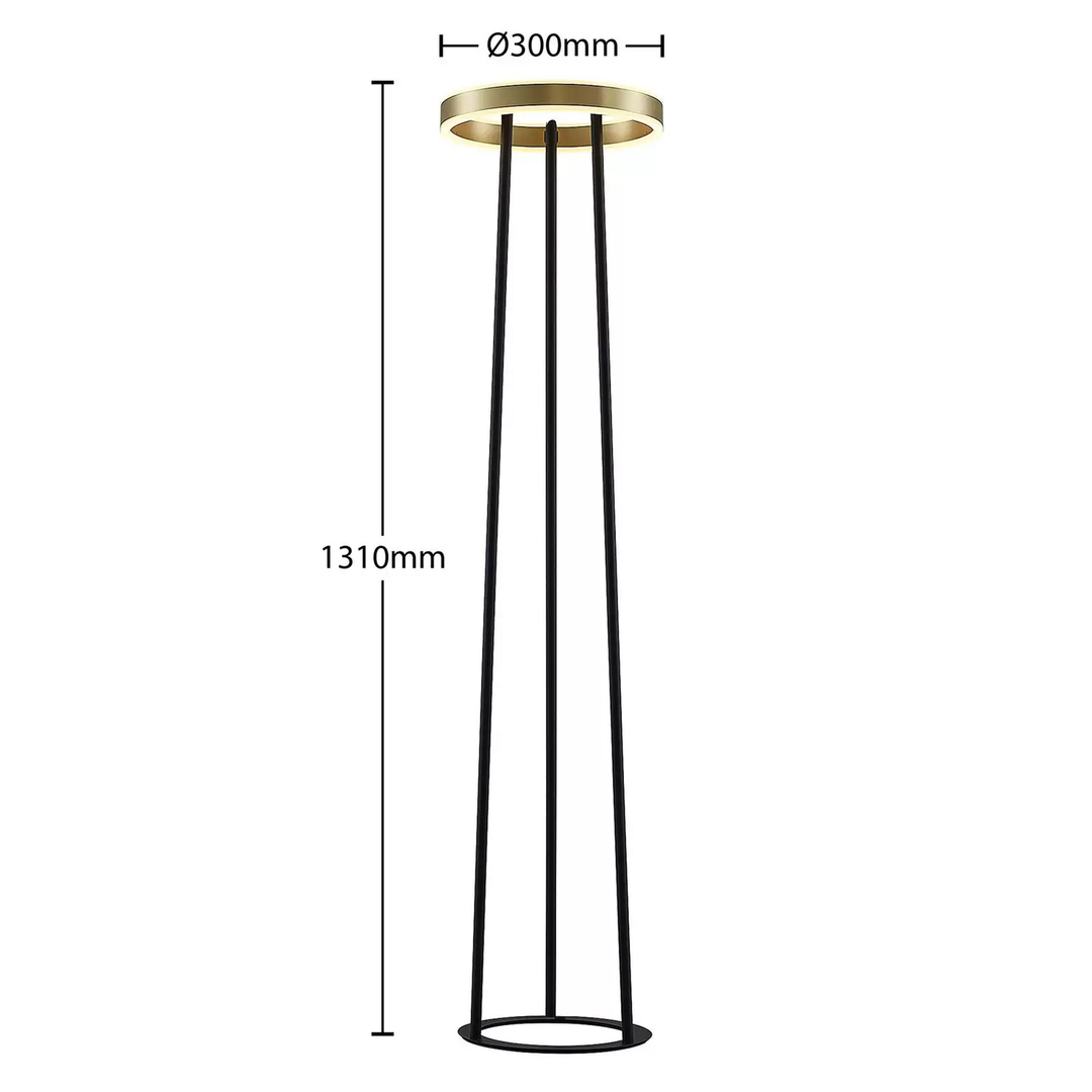 Lucande Seppe LED-Stehleuchte Ø 50 cm messing Stehlampen Lampe Leuchte Spot