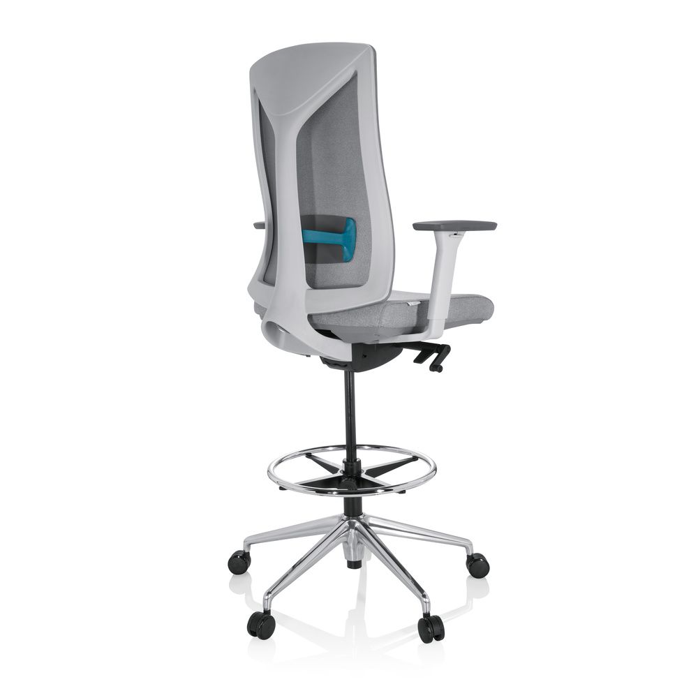 hjh OFFICE Arbeitsstuhl Arbeitshocker HALIFAX WORK Stoff Counterstuhl Hocker694 - 4064323014768