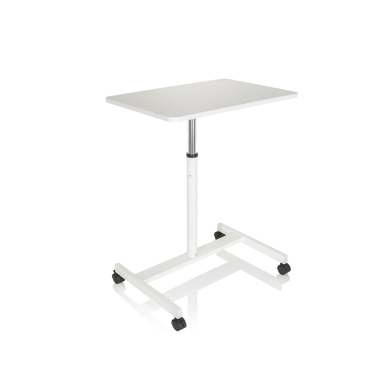B-Ware Hjh Office Stand Vm Su Stehschreibtisch Stehtisch Laptopständer Mit Rollen Weiß