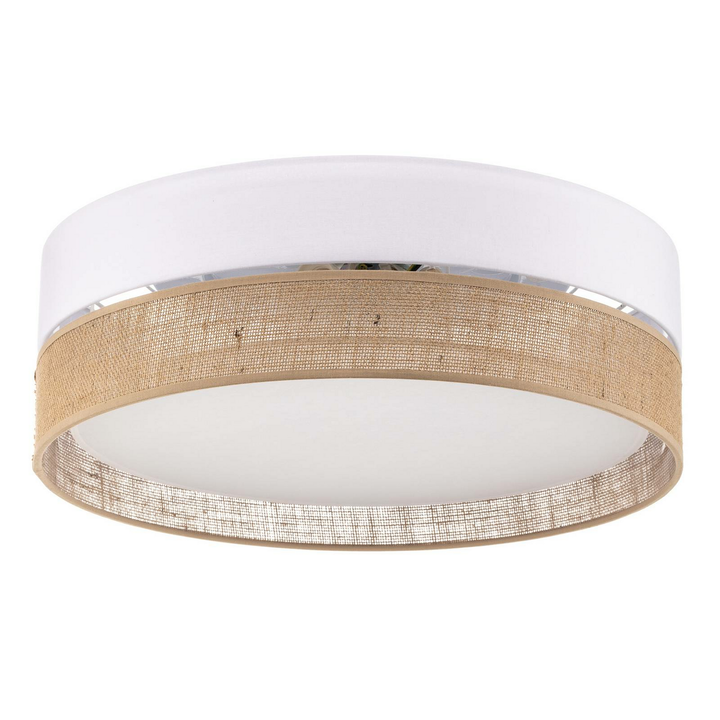 Euluna Deckenlampe Linobianco Deckenlampe Lampe 3 Flmg E27 ø 45 Cm Weiß Braun B-Ware