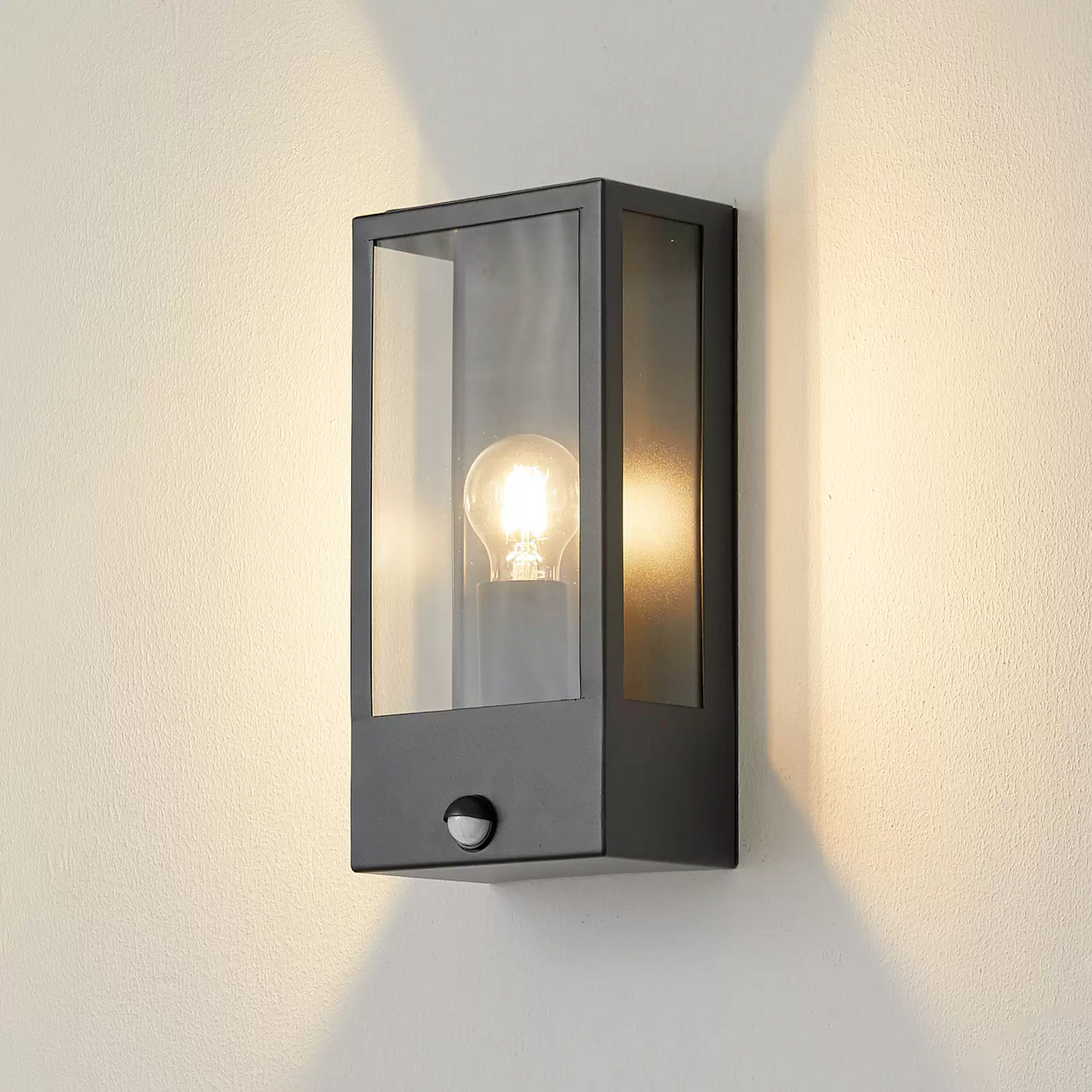 B-Ware Lindby Ilana Außenwandleuchte Mit Sensor Schwarz Wandleuchte Wandlampe Lampe