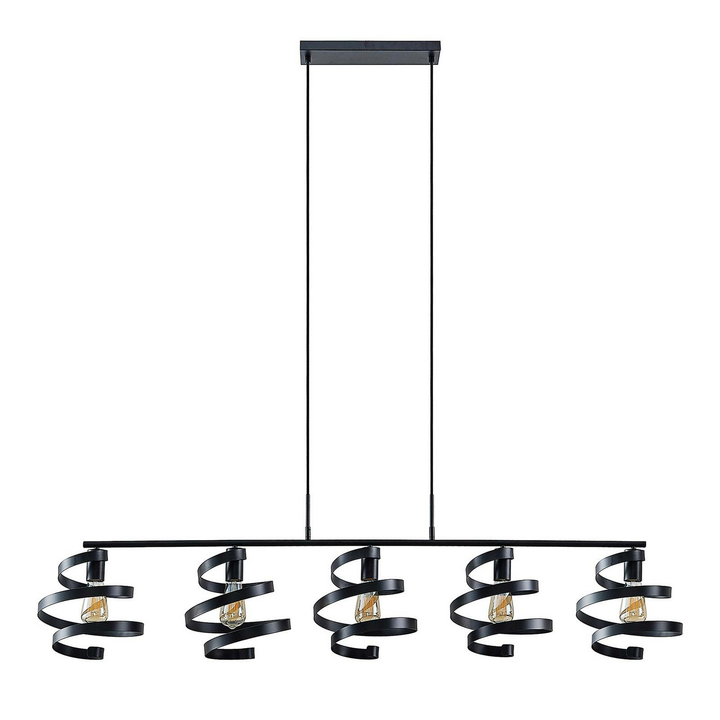 Lindby Colten Hängeleuchte Hängeleuchte Lampe Leuchte 5 Flammig Licht Schwarz B-Ware - 4251911730999