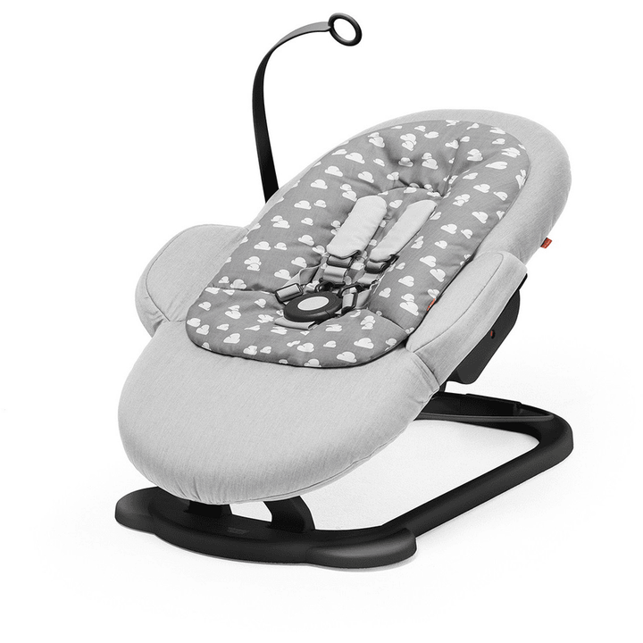 Stokke Steps Babywiege Wippe Babyschaukel Schaukel Spielzeughalter Grey Clouds B-Ware