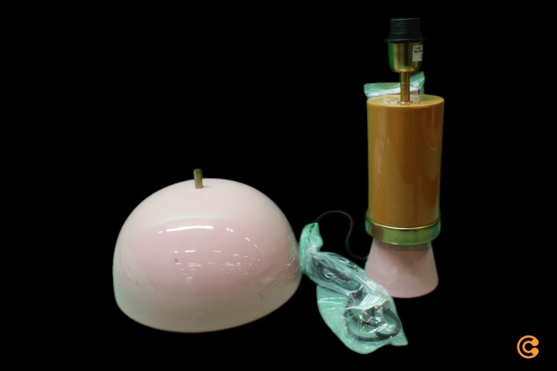 B-Ware Kare Tischleuchte Josy Lampe Stahl Pink Orange Leuchte Tischlampe Dekolicht Hoch