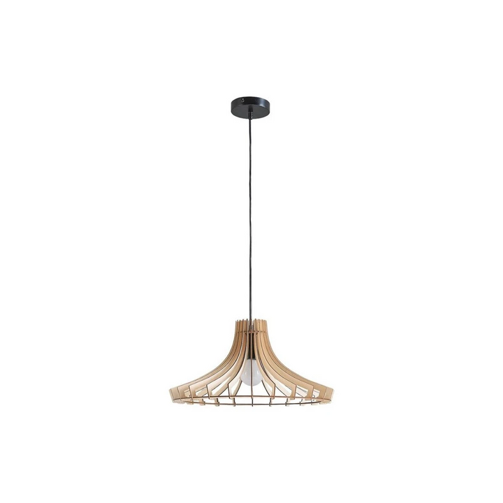 Lindby Holz-Pendelleuchte Pendellampe Lampe Leuchte Deckenlampe Bela Ø 47cm E27