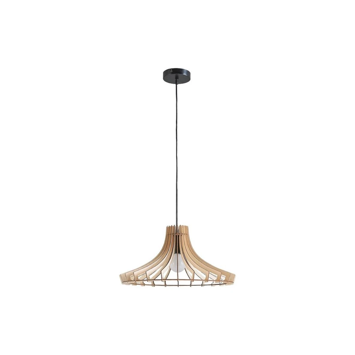 B-Ware Lindby Holz Pendelleuchte Pendellampe Lampe Leuchte Deckenlampe Bela ø 47cm E27