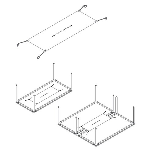 Moormann Seiltänzer Kabelnetz 110x40cm Schwarz Pvc Gewebe Gummiseil Mit 4 Haken  B-Ware