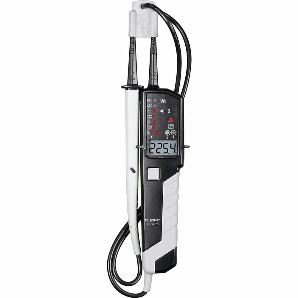 VOLTCRAFT VC 55LCD Testeur de tension, de courant et de phase 12-690 V CA/CC LED304