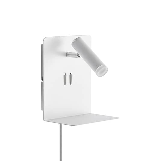 B-Ware Lucande Wandlampe Wandleuchte Led Stecker Ablage Usb Weiß Zavi
