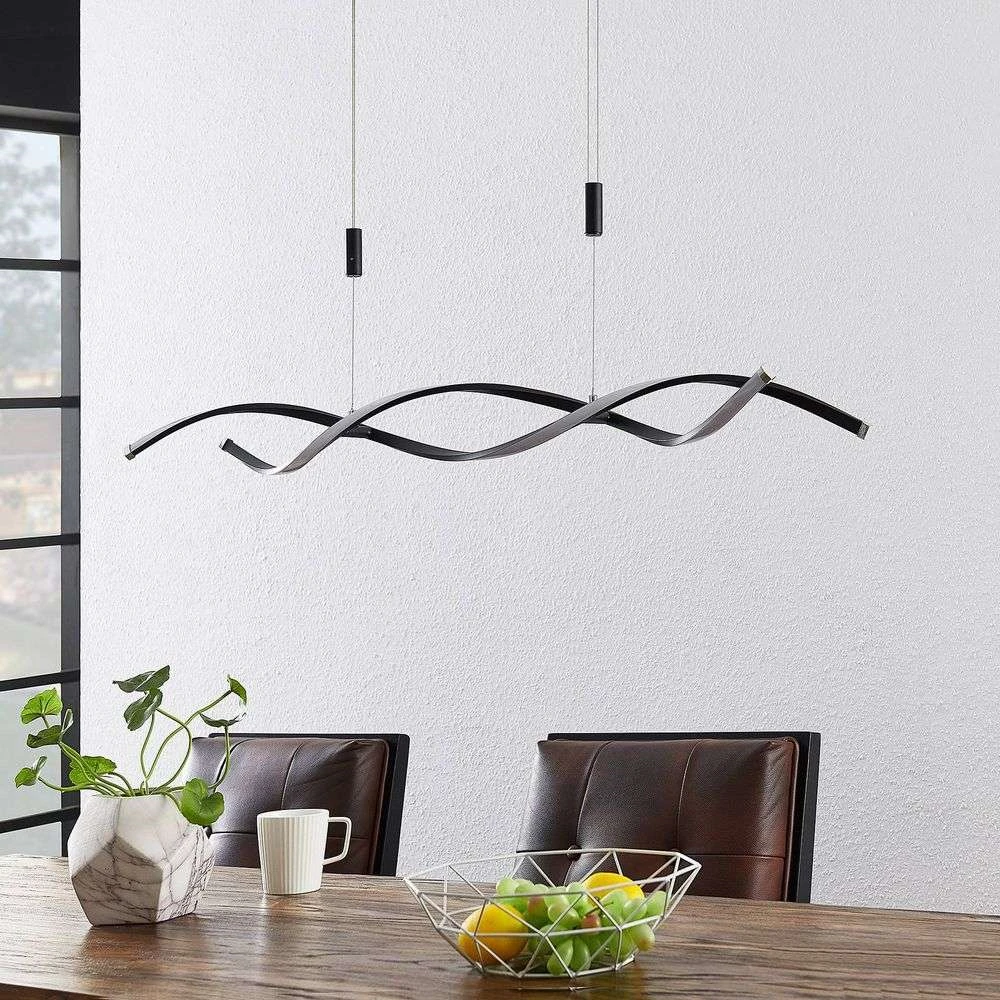 Lindby Welina Led Hängeleuchte Deckenlampe Pendelleuchte Lampe 24 W Schwarz M142 B-Ware - 4251096597257