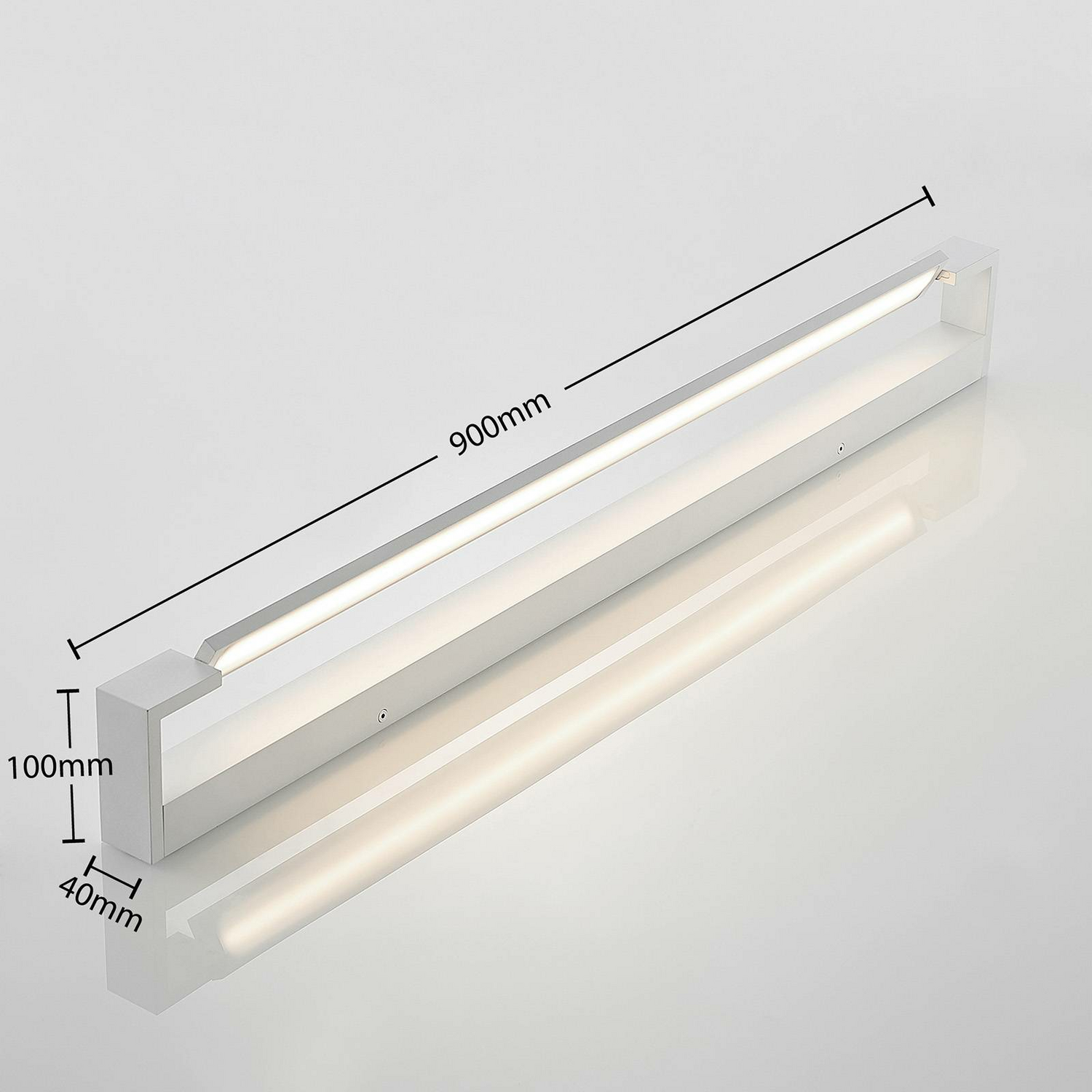 B-Ware Arcchio Wandleuchte Wandlampe Led Jora Weiß Ip44 Feuchtraum Badleuchte 90 Cm