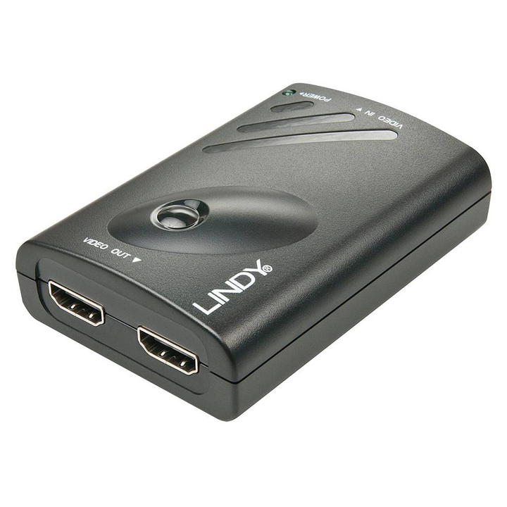 Lindy 38409 DisplayPort 2 Port HDMI 18G MST Hub Adapter Audio-Adapter Splitter