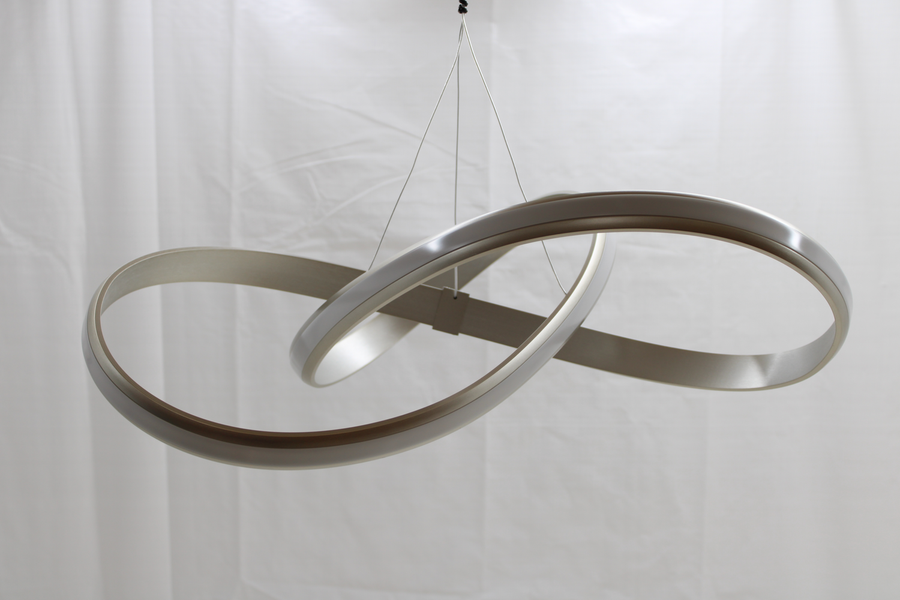 Melinda Led Pendelleuchte Hängeleuchte Lampe Leuchte Licht Dimmbar Stahlgrau Led B-Ware - 4012248323519