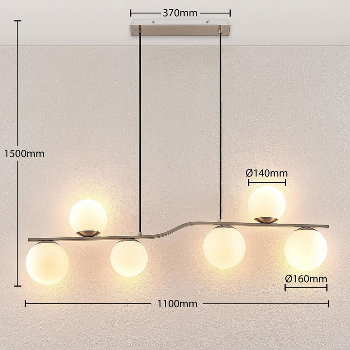 Lindby Avalyn Hängeleuchte Deckenlampe Pendelleuchte Lampe Leuchte Weiß Nic299 B-Ware - 4251096572858