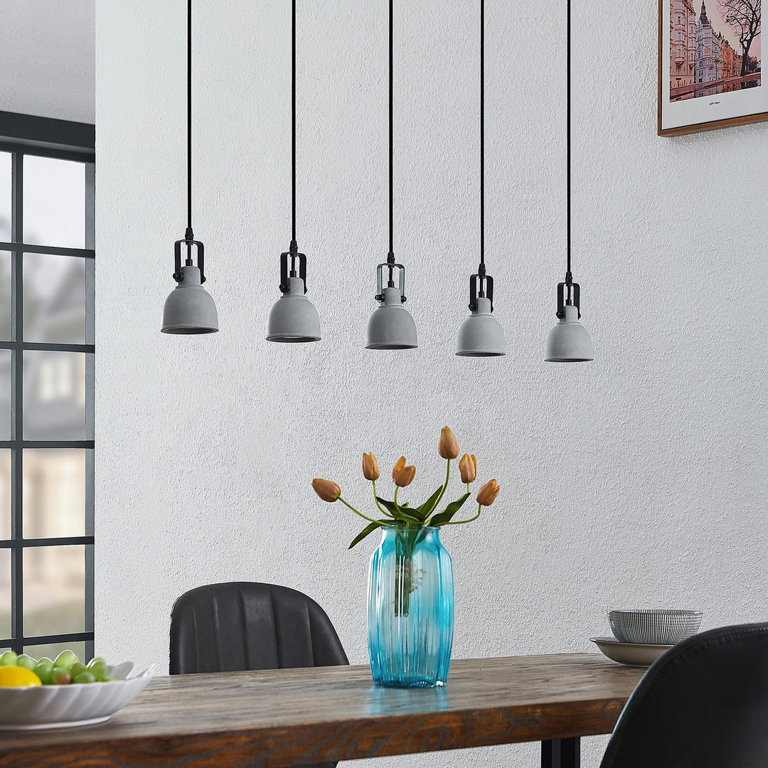 Lindby Amilia Hängeleuchte Deckenlampe Pendelleuchte Gu10 Mit Betonschirmen 5 Fl B-Ware