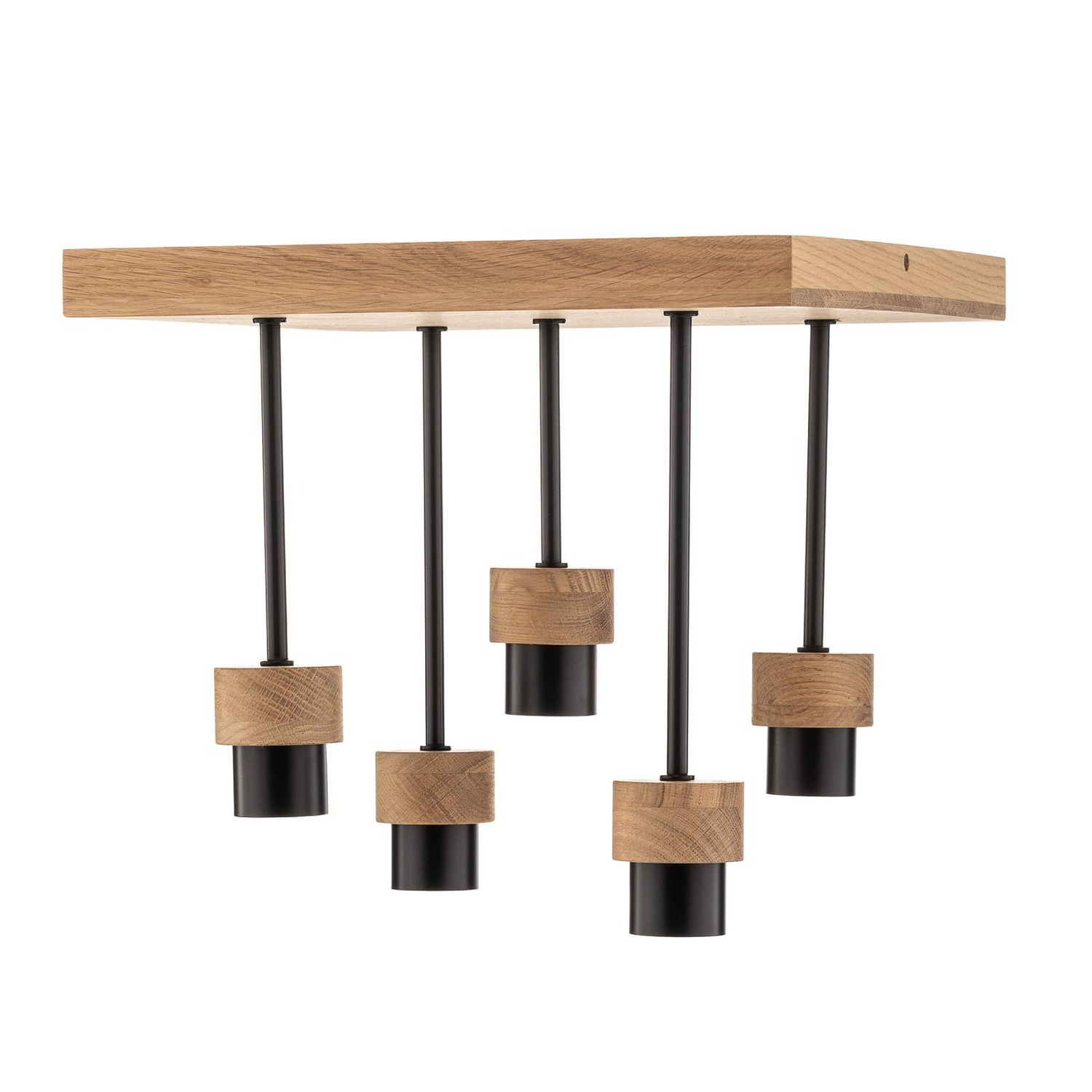 Euluna Deckenlampe Millume Eichenholz Quadrat 5 Flammig Deko Deckenlampe E27 B-Ware - 5903839982941