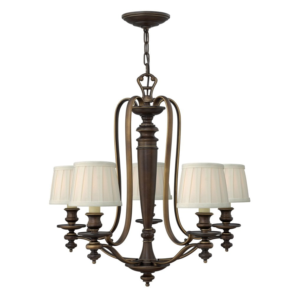 Hinkley Lighting Dunhill 5 Flammiger Kronleuchter Bronze Hängelampe Hängeleuchte B-Ware - 640665459500