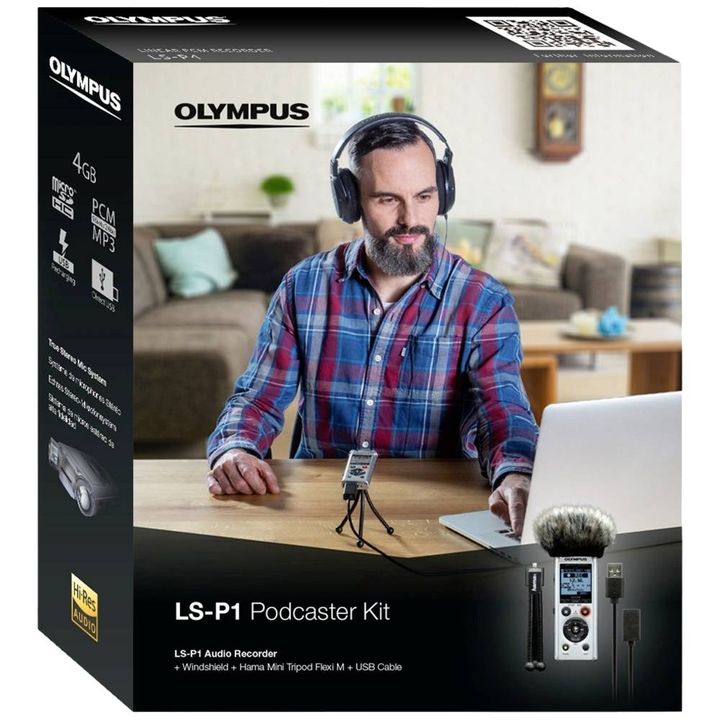 Olympus Digitales Diktiergerät LS-P1 Podcaster Aufzeichnungsdauer Aufnahmegerät