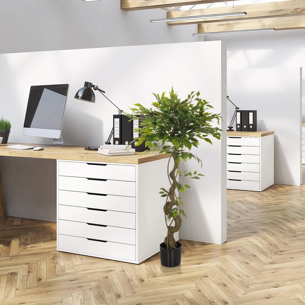 hjh OFFICE Kunstpflanze Baum Ficus Benjamina 120 cm grün Kunststoff  - 4064323036524