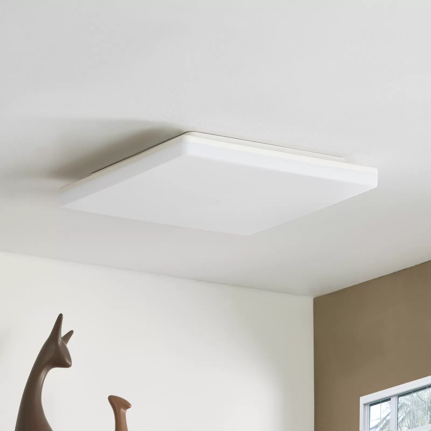 B-Ware Prios Artin Led Deckenlampe Sensor Eckig 33 Cm Deckenleuchte Leuchte Lampe Licht