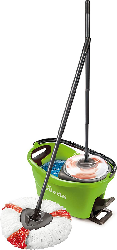 Vileda Wischmop Set Turbo Easy Wring & Clean Incl. Powerschleuder Fußpedal G812 B-Ware
