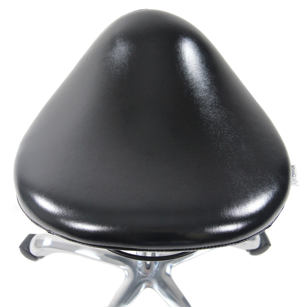 B-Ware Hjh Office Sattelhocker Sattelstuhl Arbeitshocker Kunstleder Schwarz Hocker