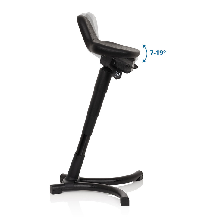 hjh OFFICE Stehhilfe Arbeitsstuhl TOP WORK 34 PU schwarz Schaum Metallgestell
