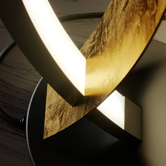 Lucande LED-Tischlampe Tischlampe Lampe Leuchte Licht Designer Marija in Schwarz