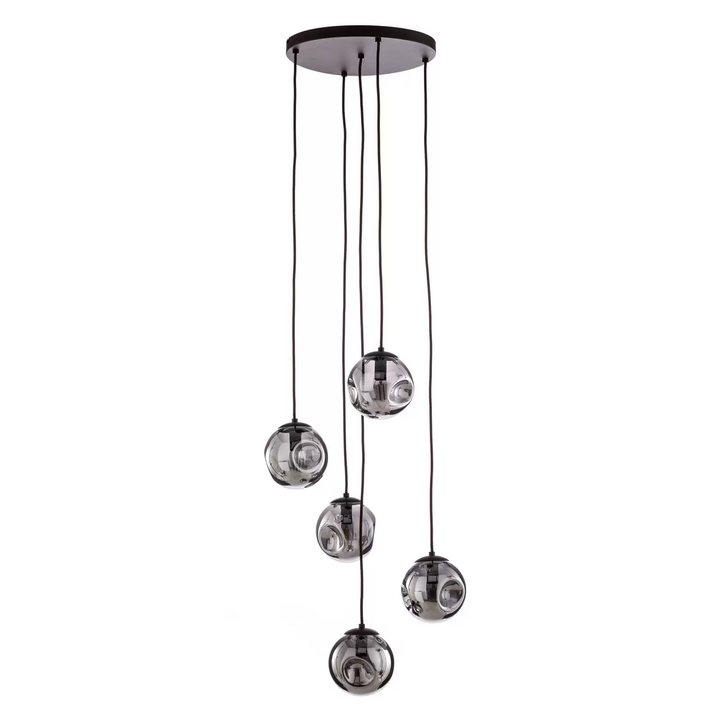 Lindby Hängeleuchte Valentina Glas Rauchgrau Rund Hängelampe Lampe Leuchte S965 B-Ware - 4251911774757
