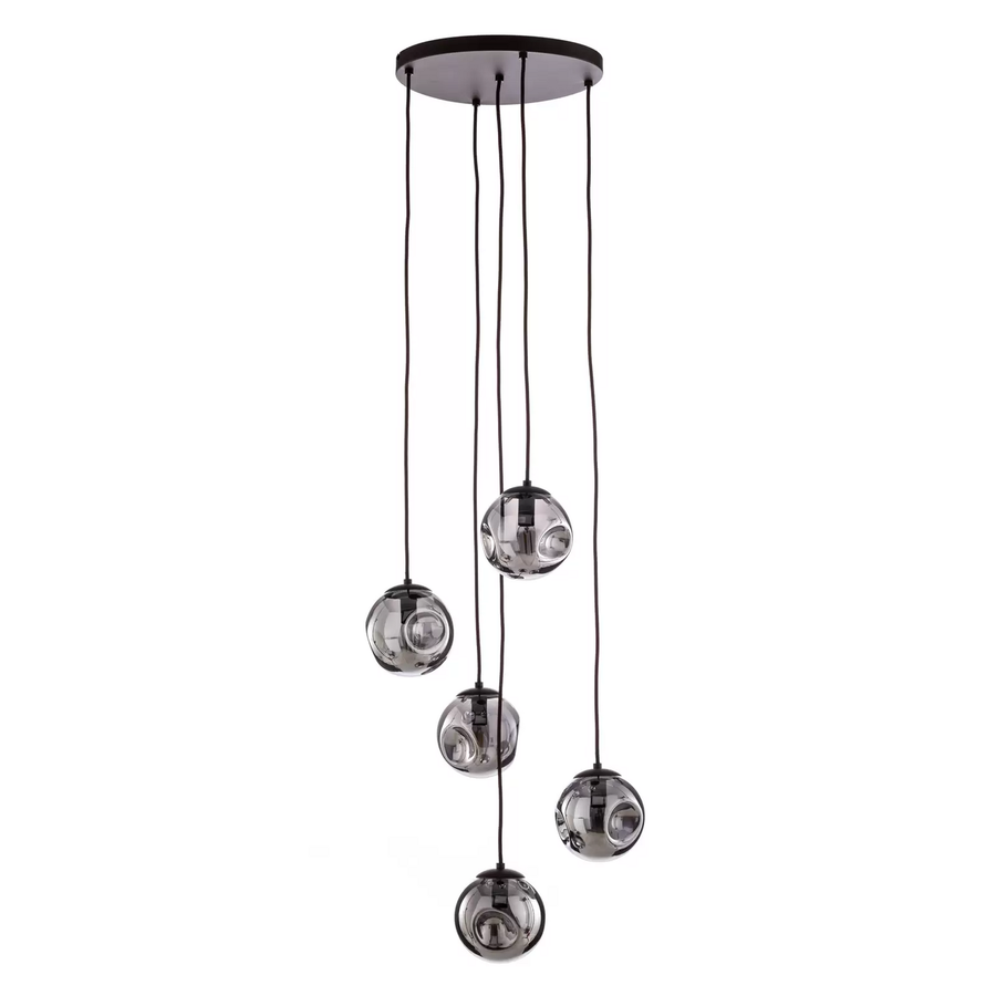 Lindby Hängeleuchte Valentina Glas Rauchgrau Rund Hängelampe Lampe Leuchte S965 B-Ware - 4251911774757