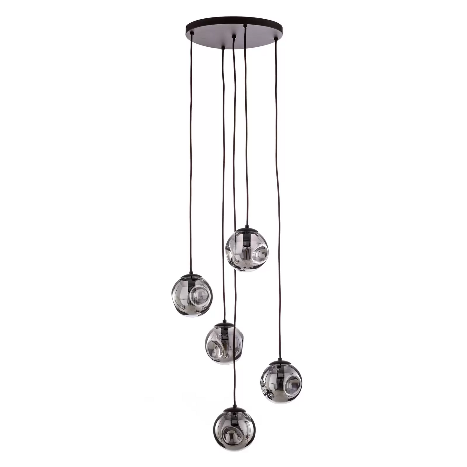 B-Ware Lindby Hängeleuchte Valentina Glas Rauchgrau Rund Hängelampe Lampe Leuchte S965